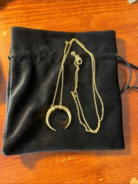 Gorjana Gold Crescent Necklace